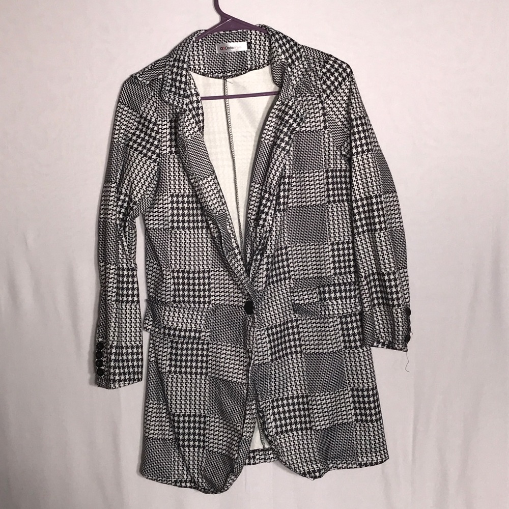 Order Plus Checkered Plaid Blazer- size medium